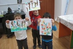 Clubul de Arta - pictura cu paiul - martie 2013